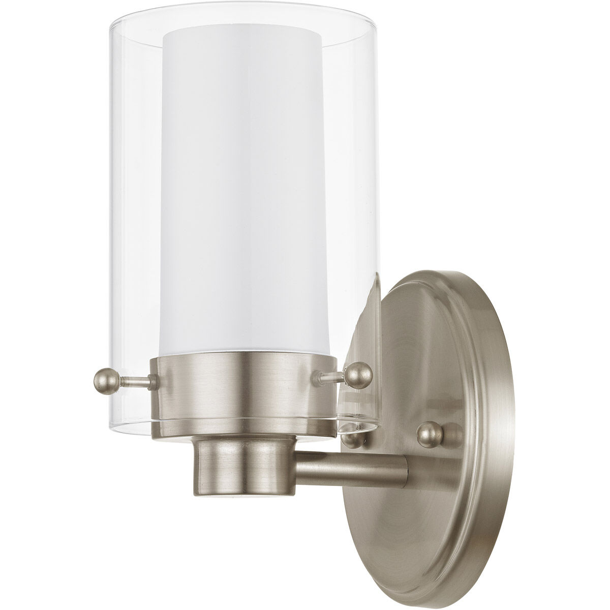 Manhattan 1 Light 5 inch Brushed Nickel Bath Vanity Wall Light