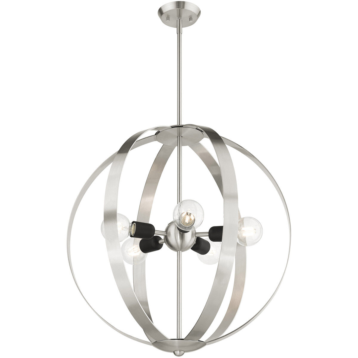 Modesto 5 Light 24 inch Brushed Nickel Chandelier Ceiling Light