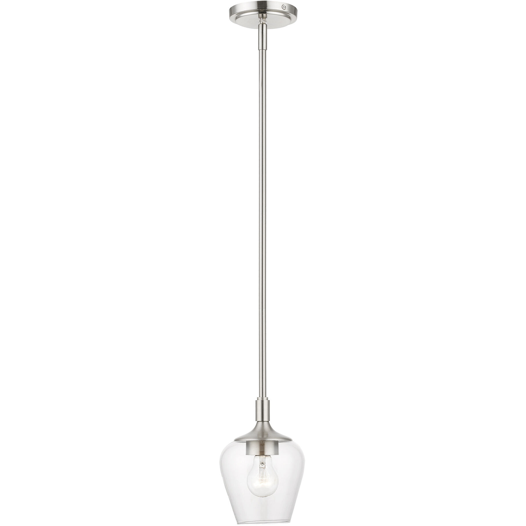 Willow 1 Light 6 inch Brushed Nickel Single Pendant Ceiling Light, Single