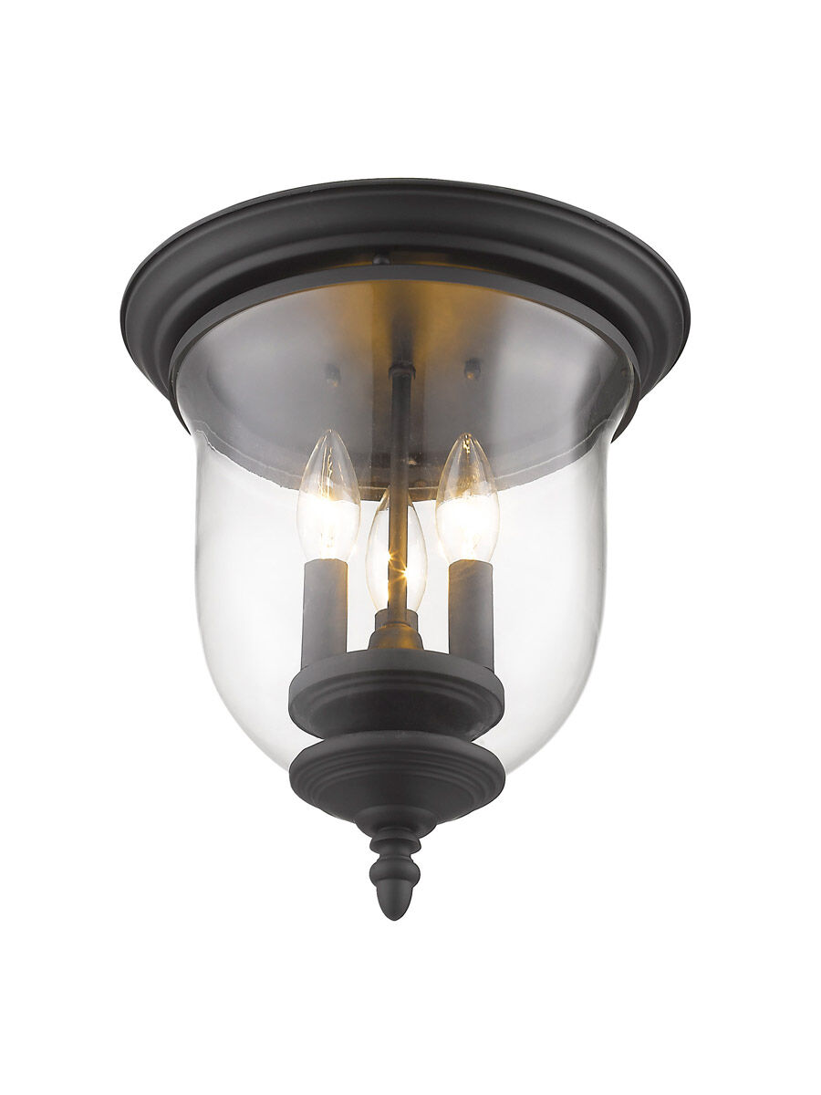 Legacy 3 Light 12 inch Black Flush Mount Ceiling Light