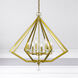 Diamond 8 Light 28 inch Polished Brass Chandelier Ceiling Light