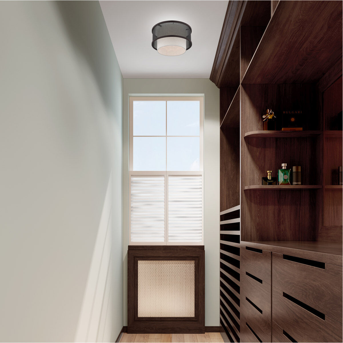 Braddock 1 Light 12 inch Bronze Flush Mount Ceiling Light