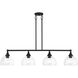 Glendon 4 Light 8.25 inch Black Large Linear Chandelier Ceiling Light
