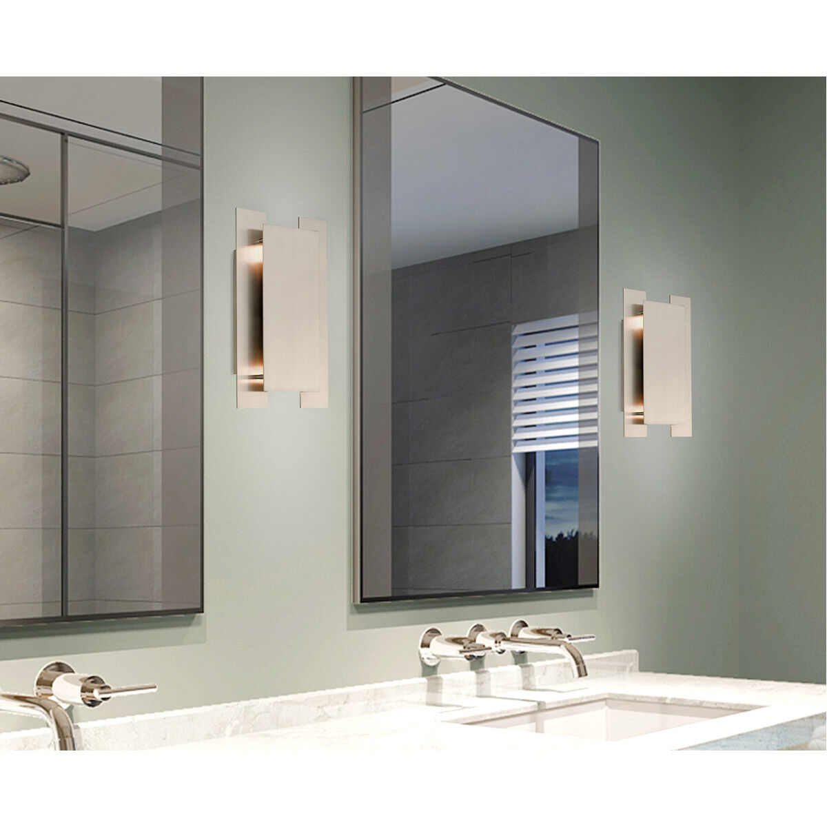 Varick 2 Light 8 inch Brushed Nickel ADA ADA Wall Sconce Wall Light