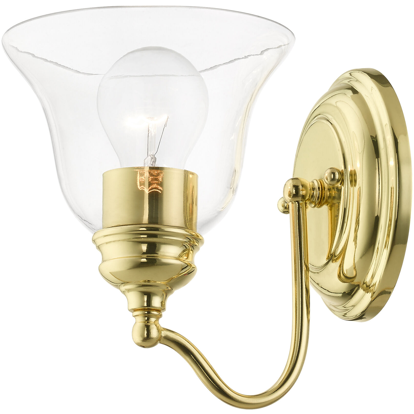 Moreland 1 Light 6 inch Polished Brass Vanity Sconce Wall Light