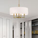 Meridian 4 Light 18 inch Antique Brass Pendant Chandelier Ceiling Light