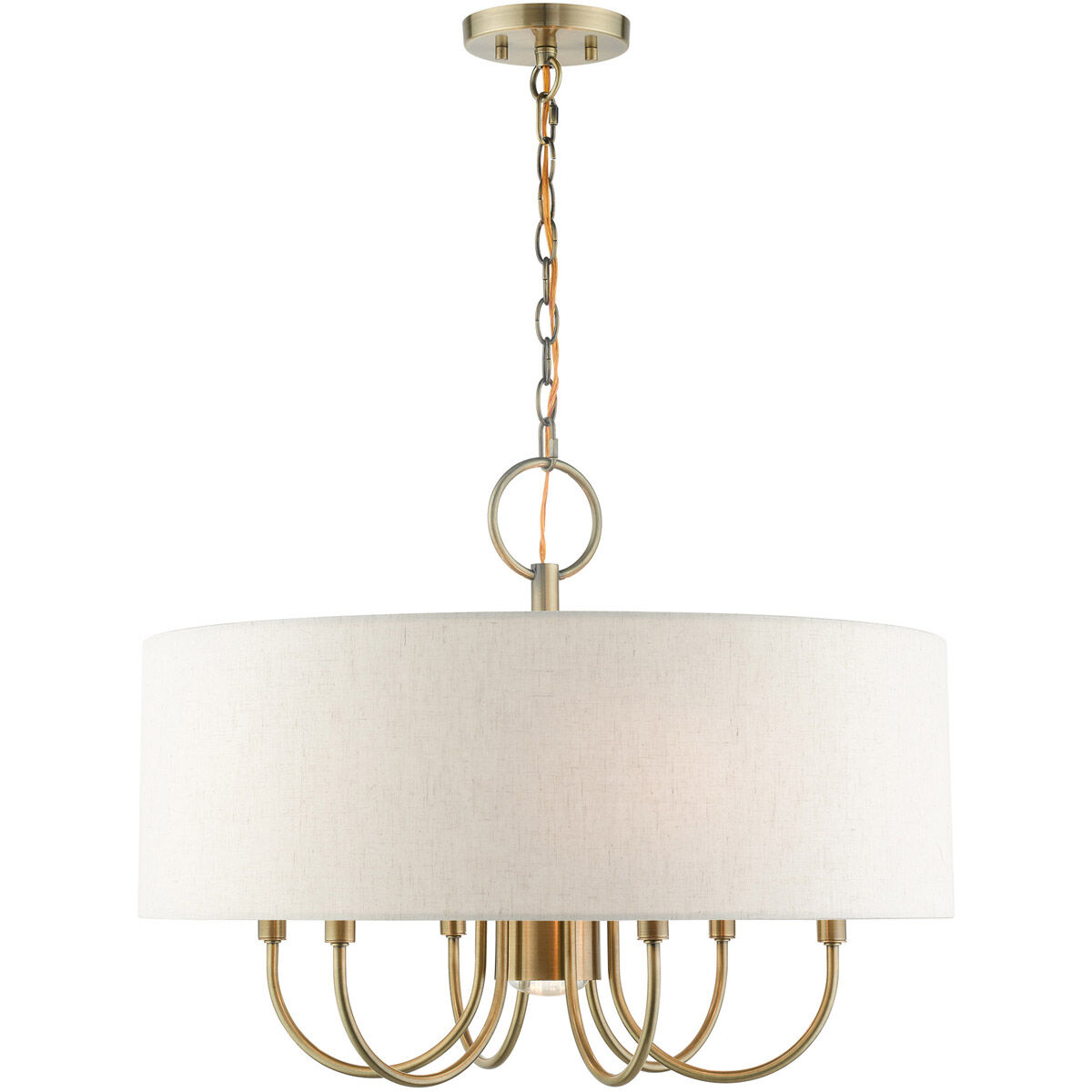 Blossom 7 Light 24 inch Antique Brass Pendant Chandelier Ceiling Light