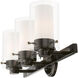 Manhattan 3 Light 23 inch Polished Black Chrome Vanity Sconce Wall Light
