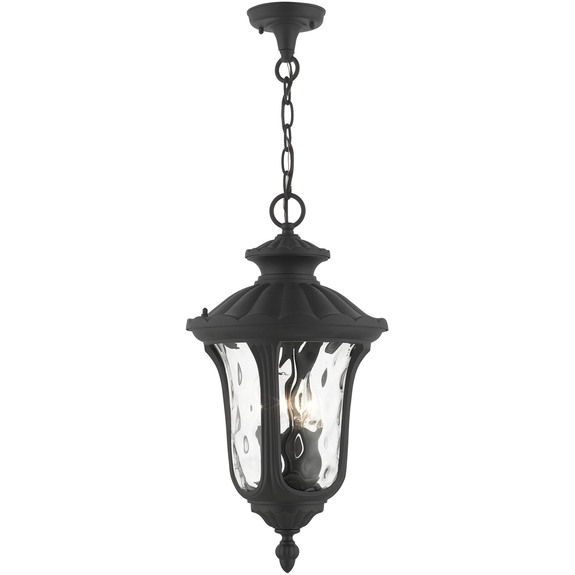 Oxford 3 Light 11 inch Textured Black Outdoor Pendant Lantern