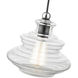 Everett 1 Light 9 inch Shiny Black with Chrome Finish Accents Pendant Ceiling Light