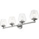 Willow 4 Light 35.5 inch Polished Chrome Vanity Sconce Wall Light