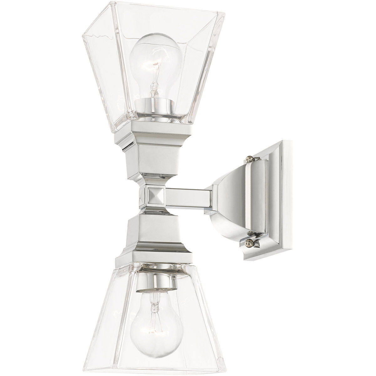 Mission 2 Light 5 inch Polished Chrome Sconce Wall Light