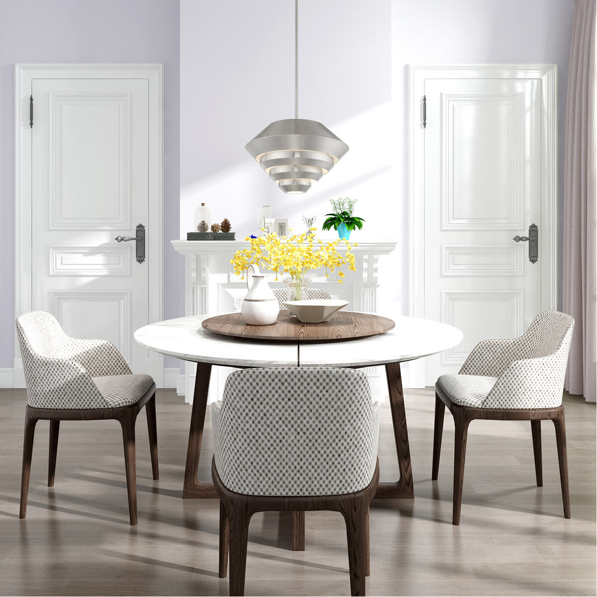 Amsterdam 1 Light 18 inch Brushed Nickel Mini Pendant Ceiling Light