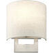 Petite 1 Light 8 inch Brushed Nickel ADA Wall Sconce Wall Light