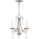 Daphne 3 Light 14 inch Brushed Nickel Mini Chandelier Ceiling Light