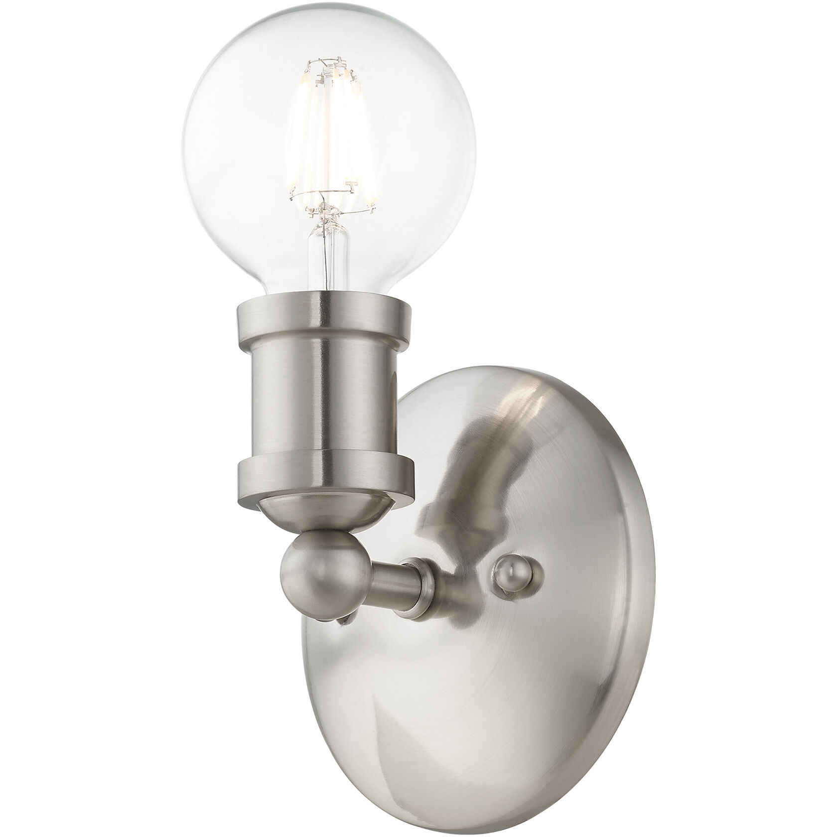 Lansdale 1 Light 5 inch Brushed Nickel Single Vanity Sconce Wall Light, Single