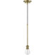 Lansdale 1 Light 5 inch Antique Brass Single Pendant Ceiling Light, Single