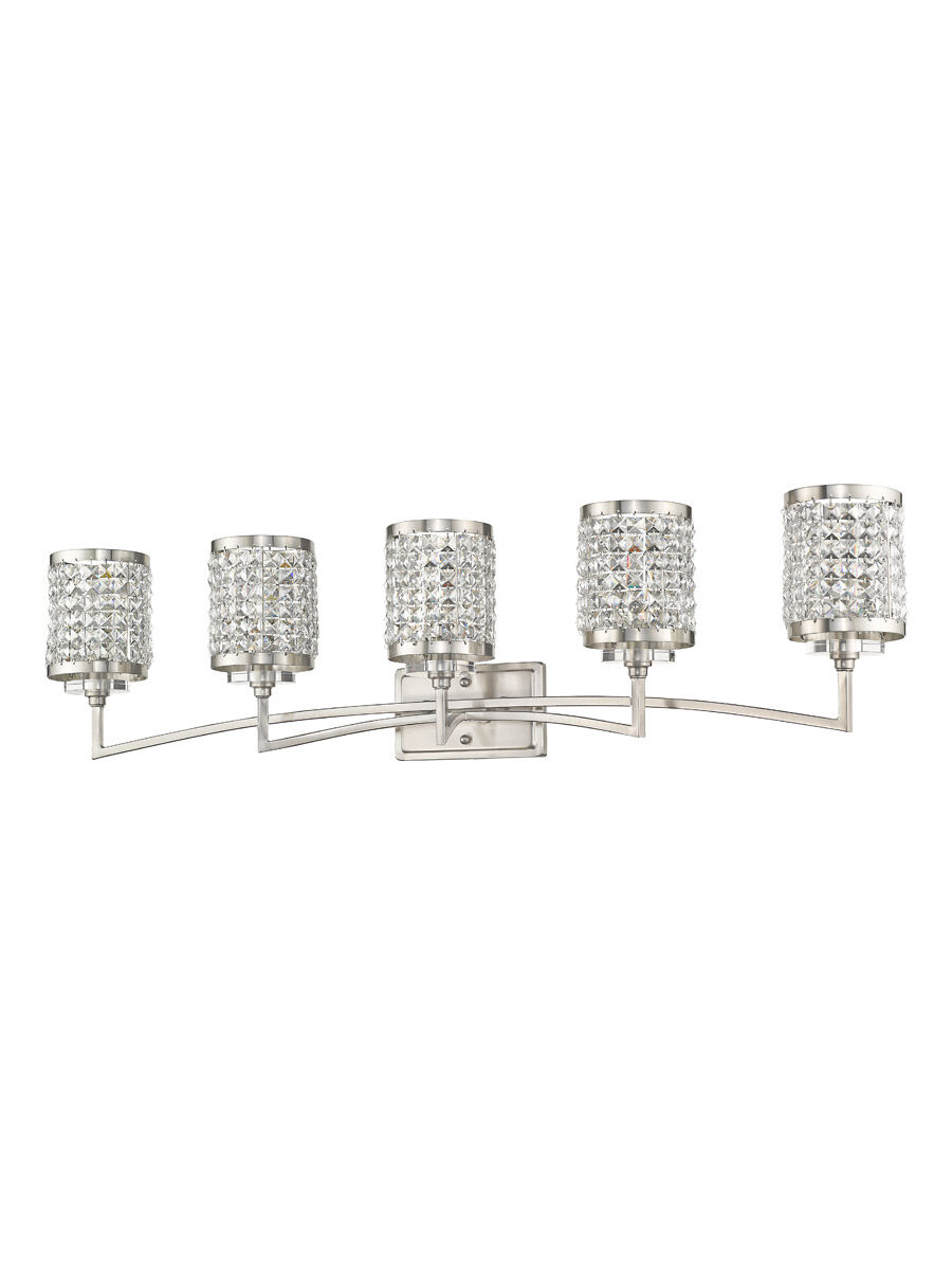 Grammercy 5 Light 42 inch Brushed Nickel Bath Vanity Wall Light