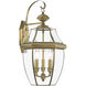 Monterey 3 Light 23 inch Antique Brass Outdoor Wall Lantern 