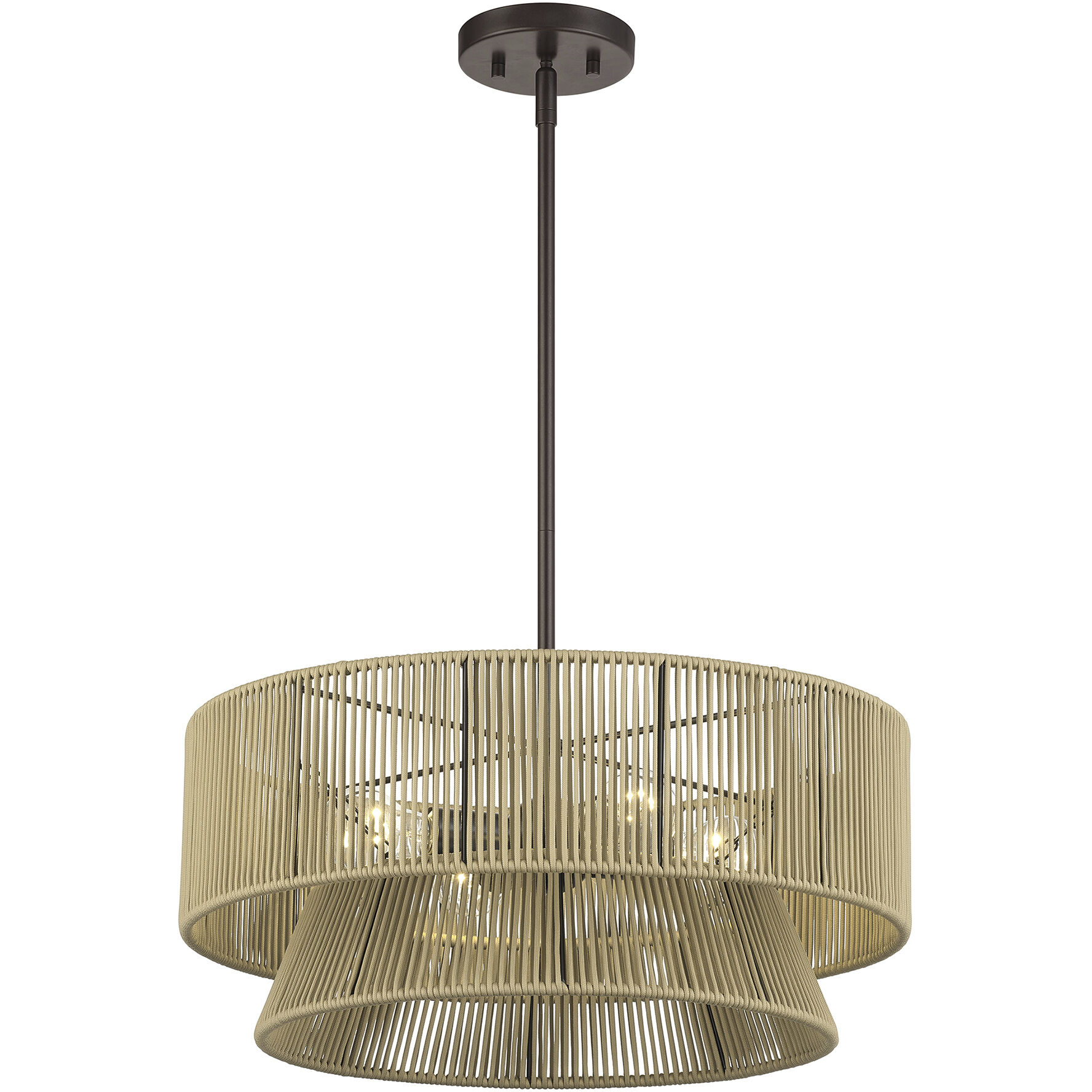 Florell 4 Light 20 inch English Bronze Pendant Chandelier Ceiling Light