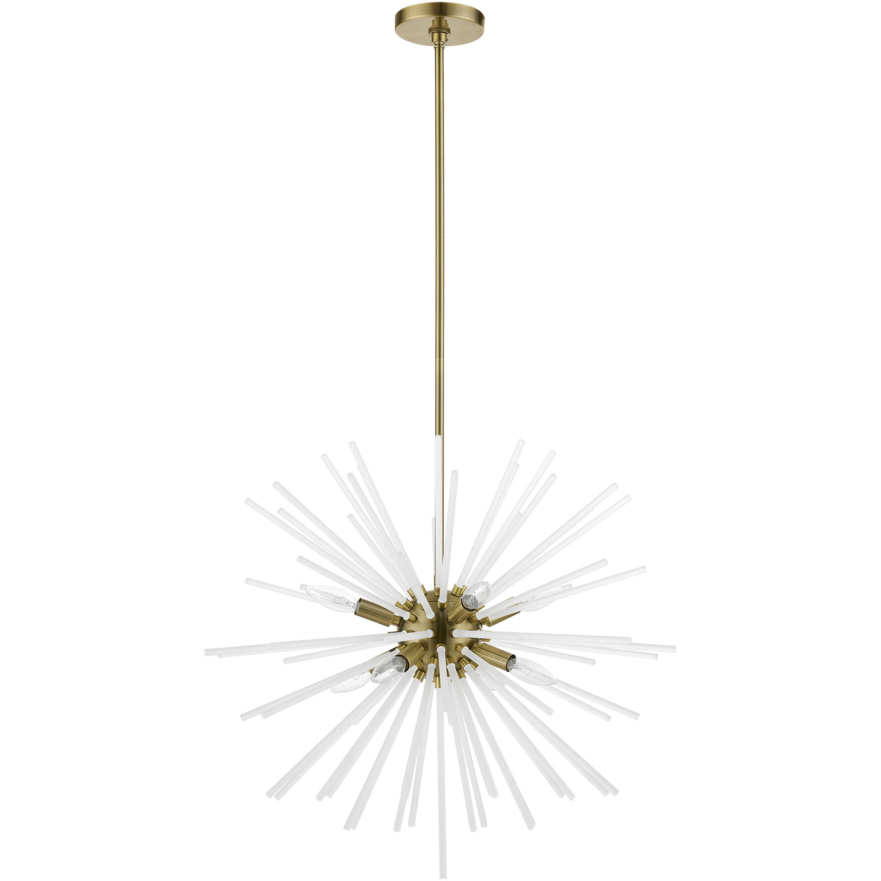 Uptown 8 Light 26 inch Antique Brass Pendant Chandelier Ceiling Light