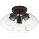 Montgomery 3 Light 14 inch Bronze Semi-Flush Ceiling Light