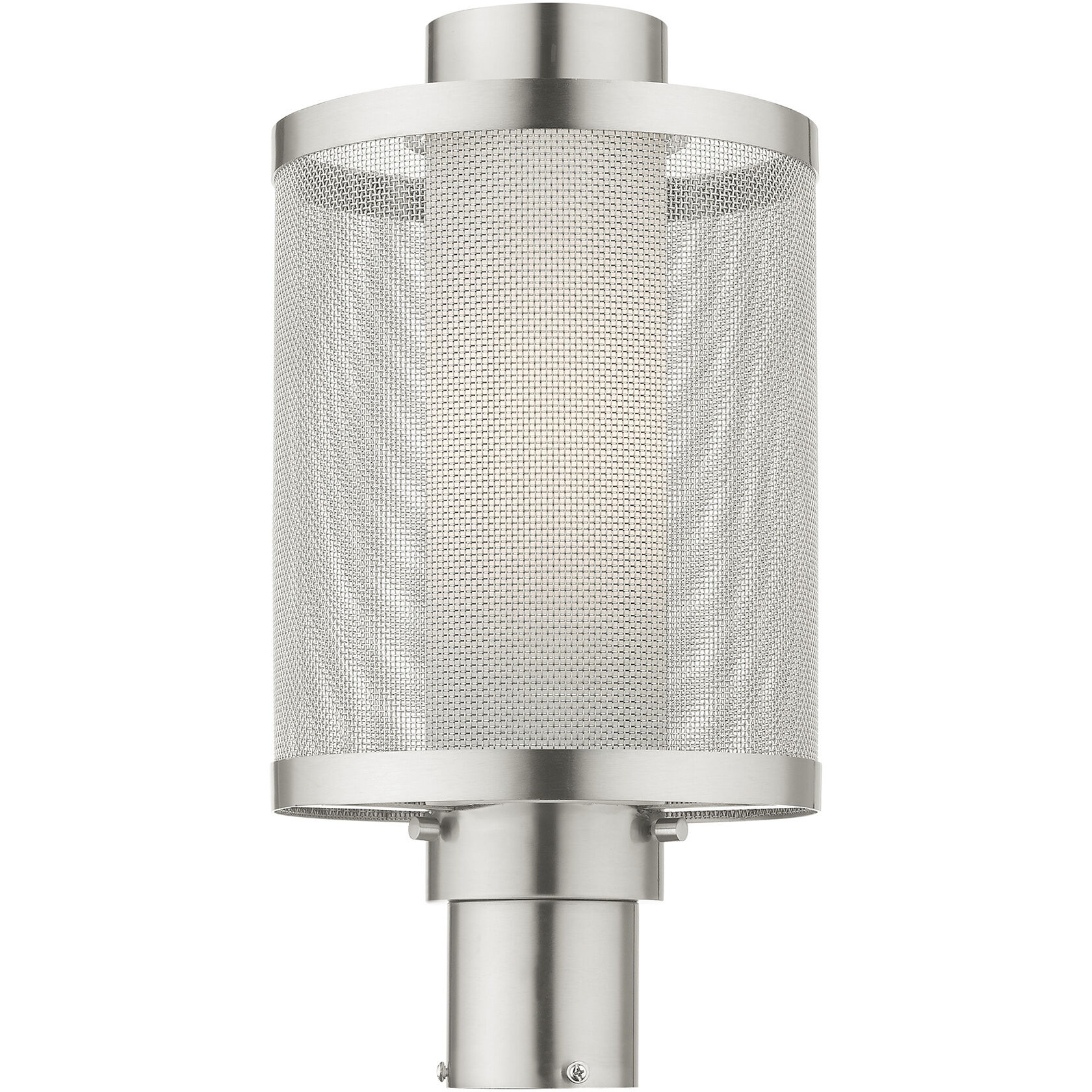 Nottingham 1 Light 18 inch Brushed Nickel Outdoor Post Top Lantern