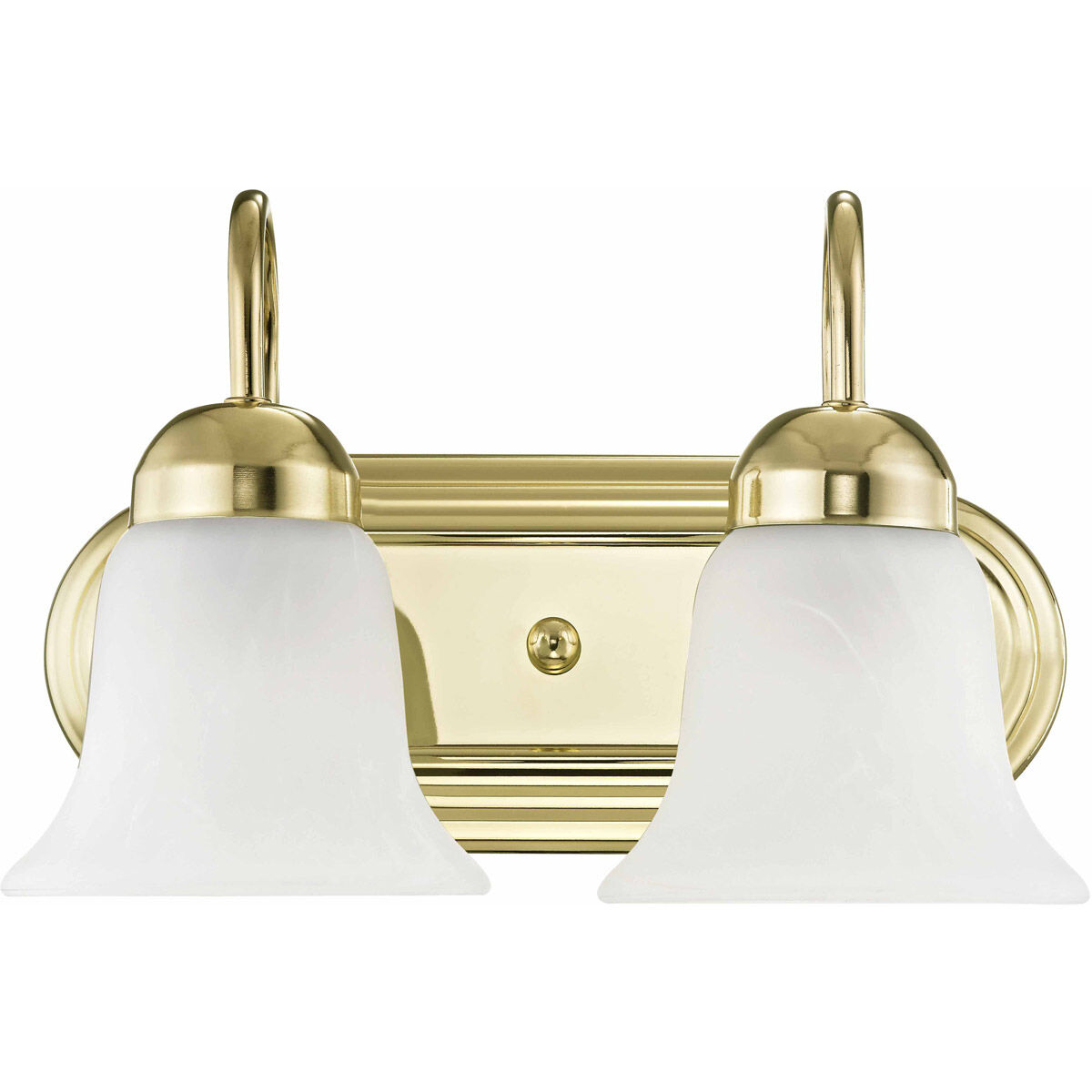 Riviera 2 Light 14 inch Polished Brass Bath Vanity Wall Light