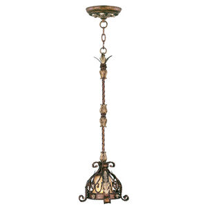 Pomplano 1 Light 10 inch Palacial Bronze with Gilded Accents Mini Pendant Ceiling Light