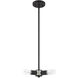 Copenhagen 3 Light 13 inch Black Mini Chandelier Ceiling Light