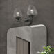 Willow 2 Light 15 inch Black Chrome Vanity Sconce Wall Light