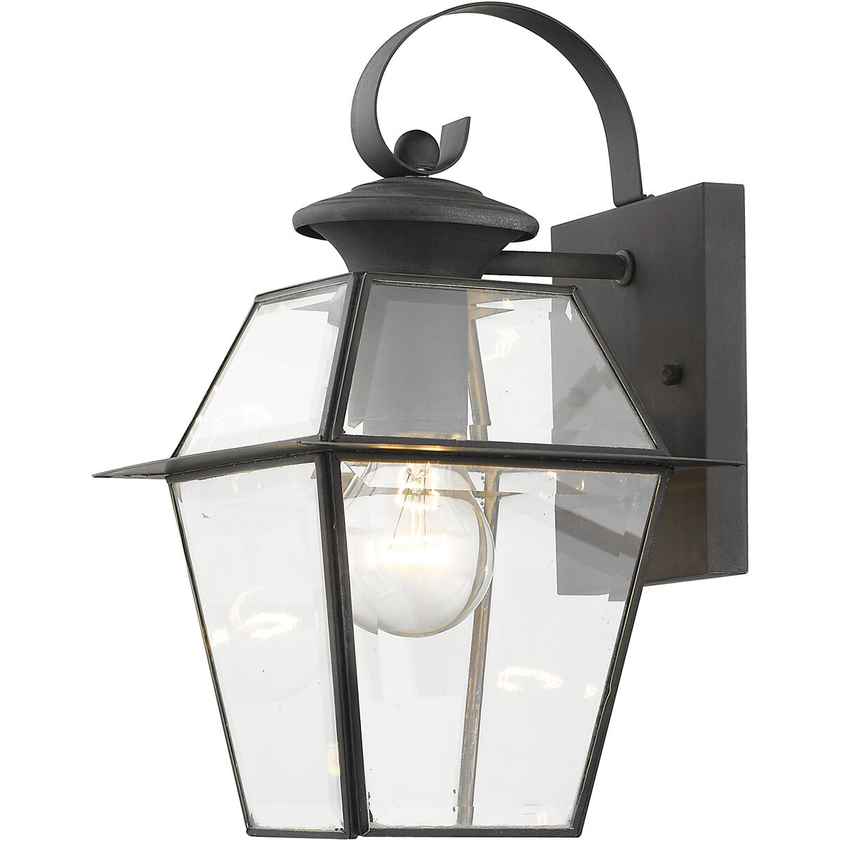 Westover 1 Light 13 inch Charcoal Outdoor Wall Lantern