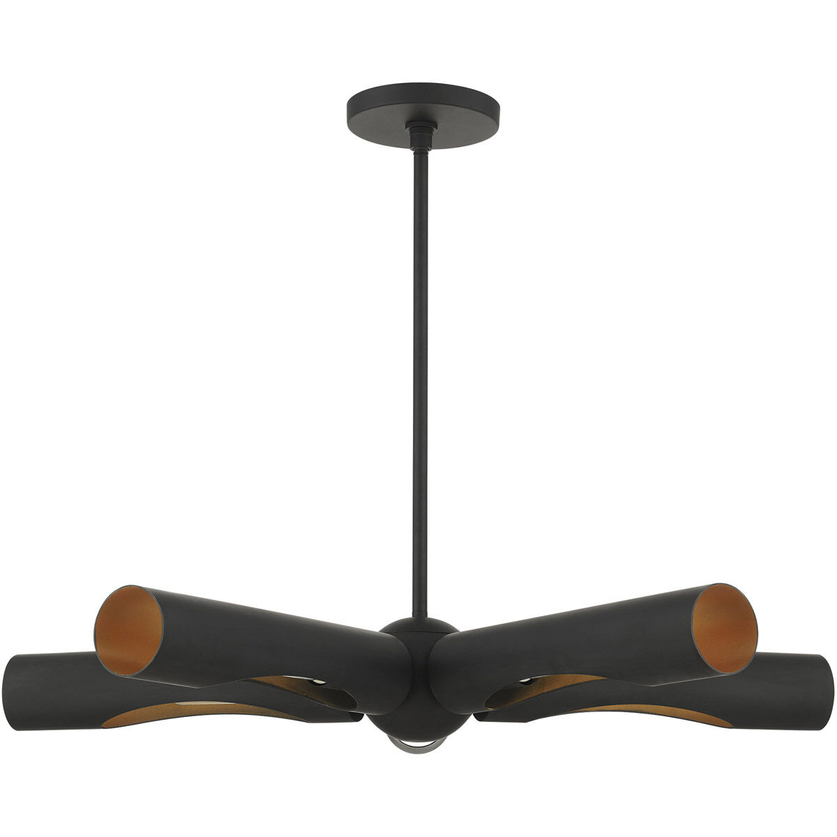 Novato 5 Light 33 inch Black Chandelier Ceiling Light