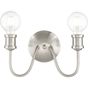 Lansdale 2 Light 14 inch Brushed Nickel Vanity Sconce Wall Light