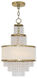 Prescott 3 Light 12 inch Hand Applied Winter Gold Mini Chandelier Ceiling Light
