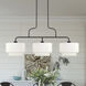 Manorwood 3 Light 49 inch Bronze Linear Chandelier Ceiling Light