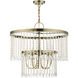 Elizabeth 5 Light 24 inch Antique Brass Pendant Chandelier Ceiling Light