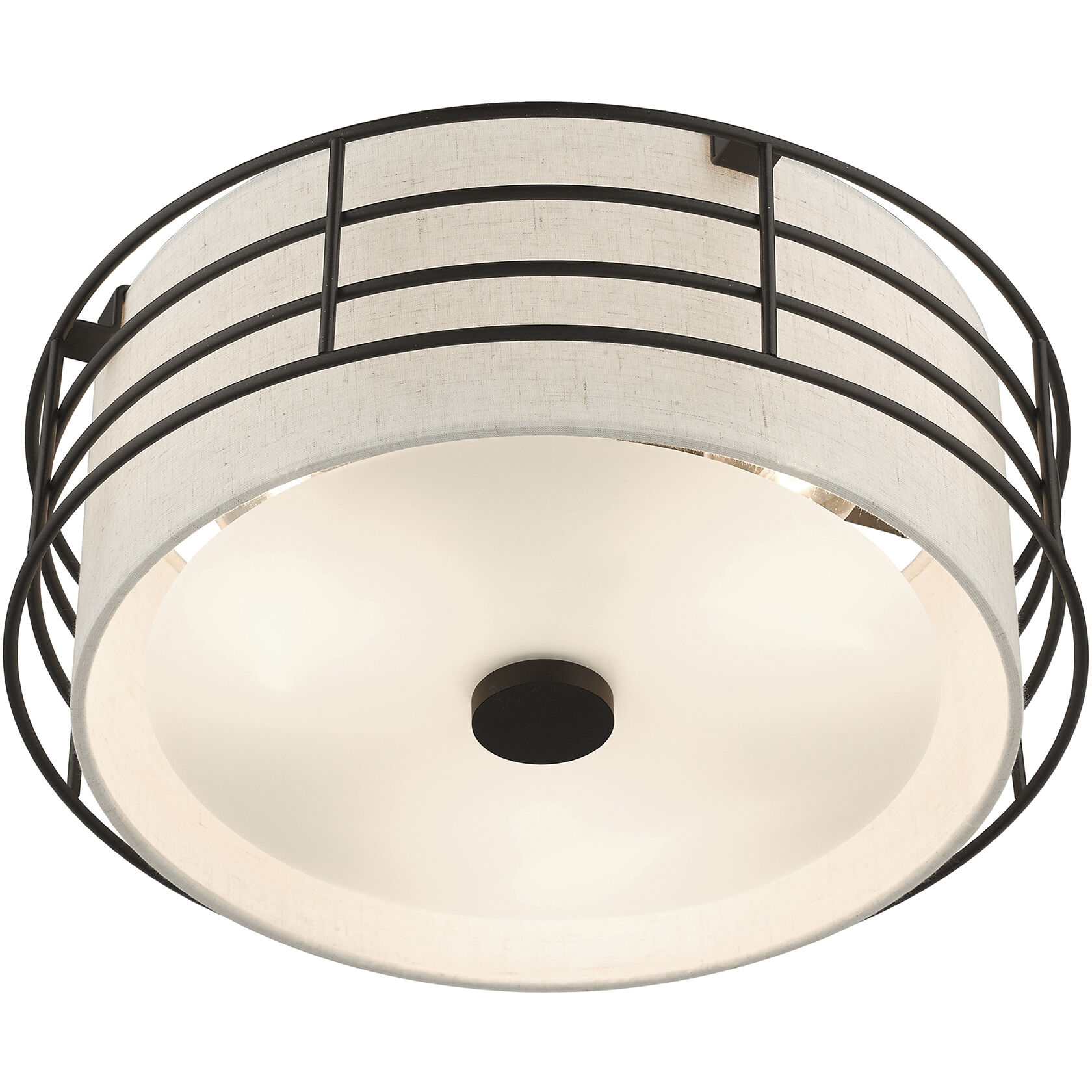 Blanchard 3 Light 15 inch English Bronze Semi Flush Mount Ceiling Light, Large