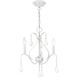 Caterina 3 Light 13 inch Antique White with Clear Crystals Chandelier Ceiling Light