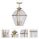 Westover 3 Light 12 inch Antique Brass Large Outdoor Pendant Lantern