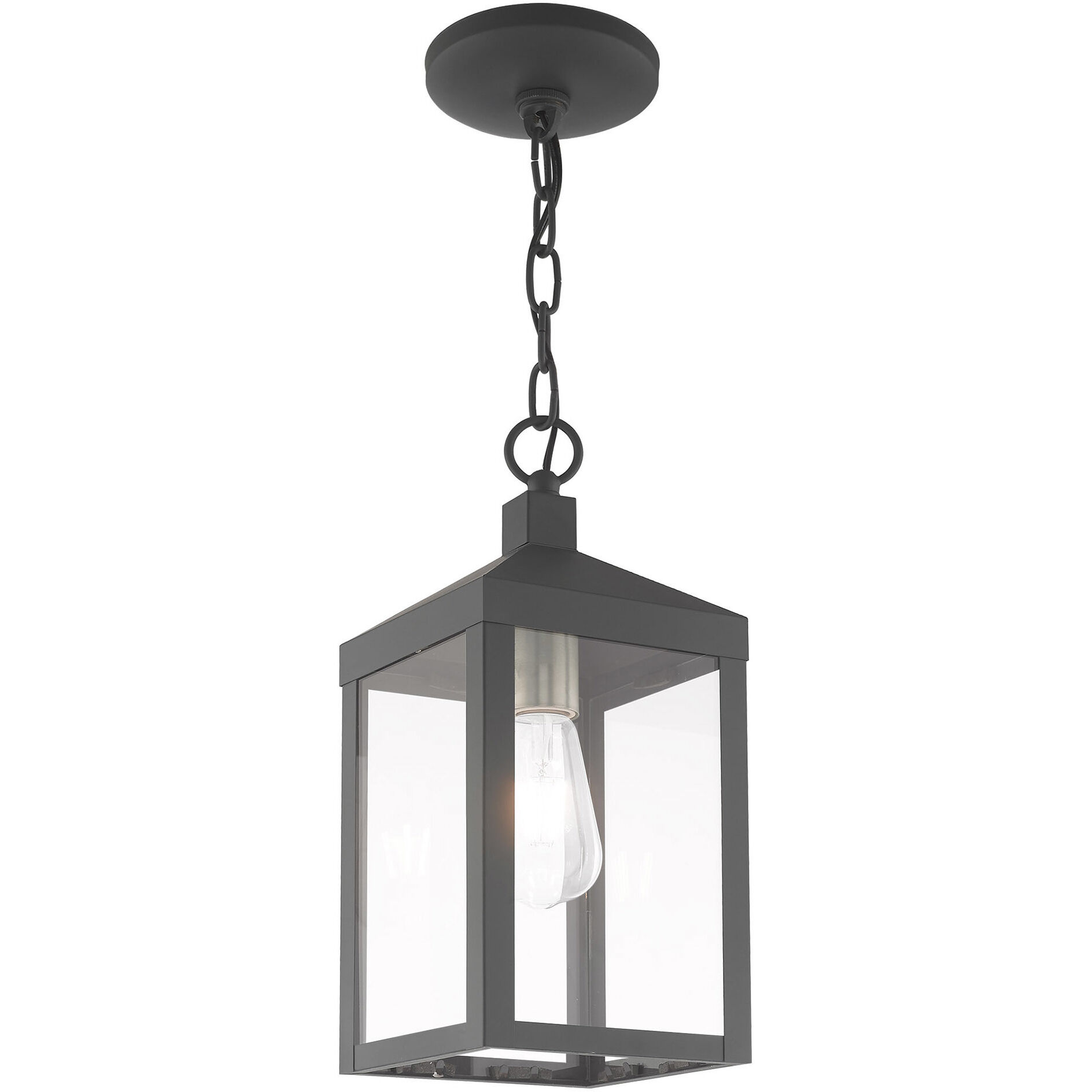 Nyack 1 Light 6 inch Scandinavian Gray Outdoor Pendant Lantern