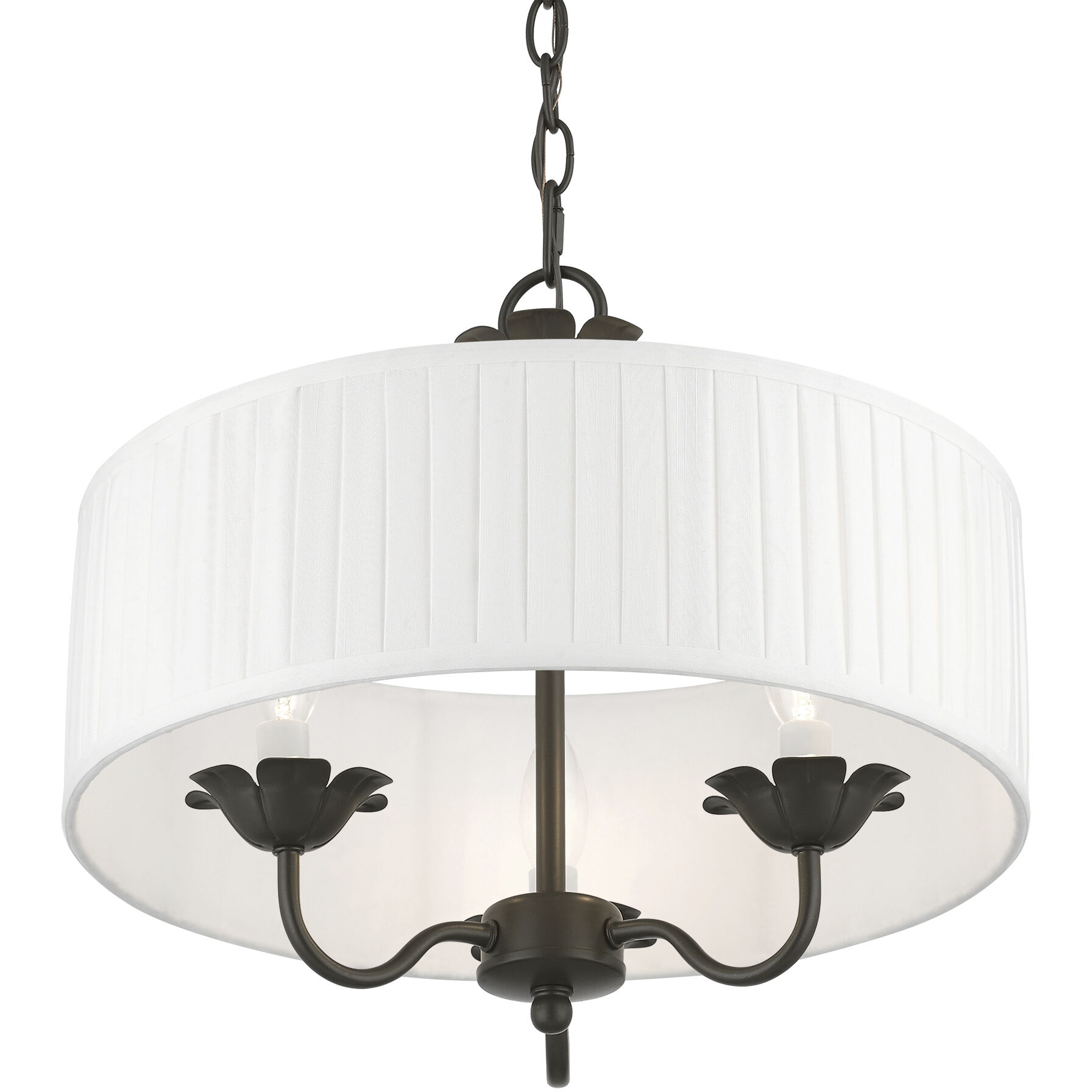 Edinburgh 3 Light 16 inch English Bronze Pendant Chandelier Ceiling Light