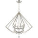 Diamond 6 Light 25 inch Polished Nickel Chandelier Ceiling Light