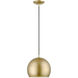 Piedmont 1 Light 10 inch Soft Gold with Polished Brass Accents Pendant Ceiling Light