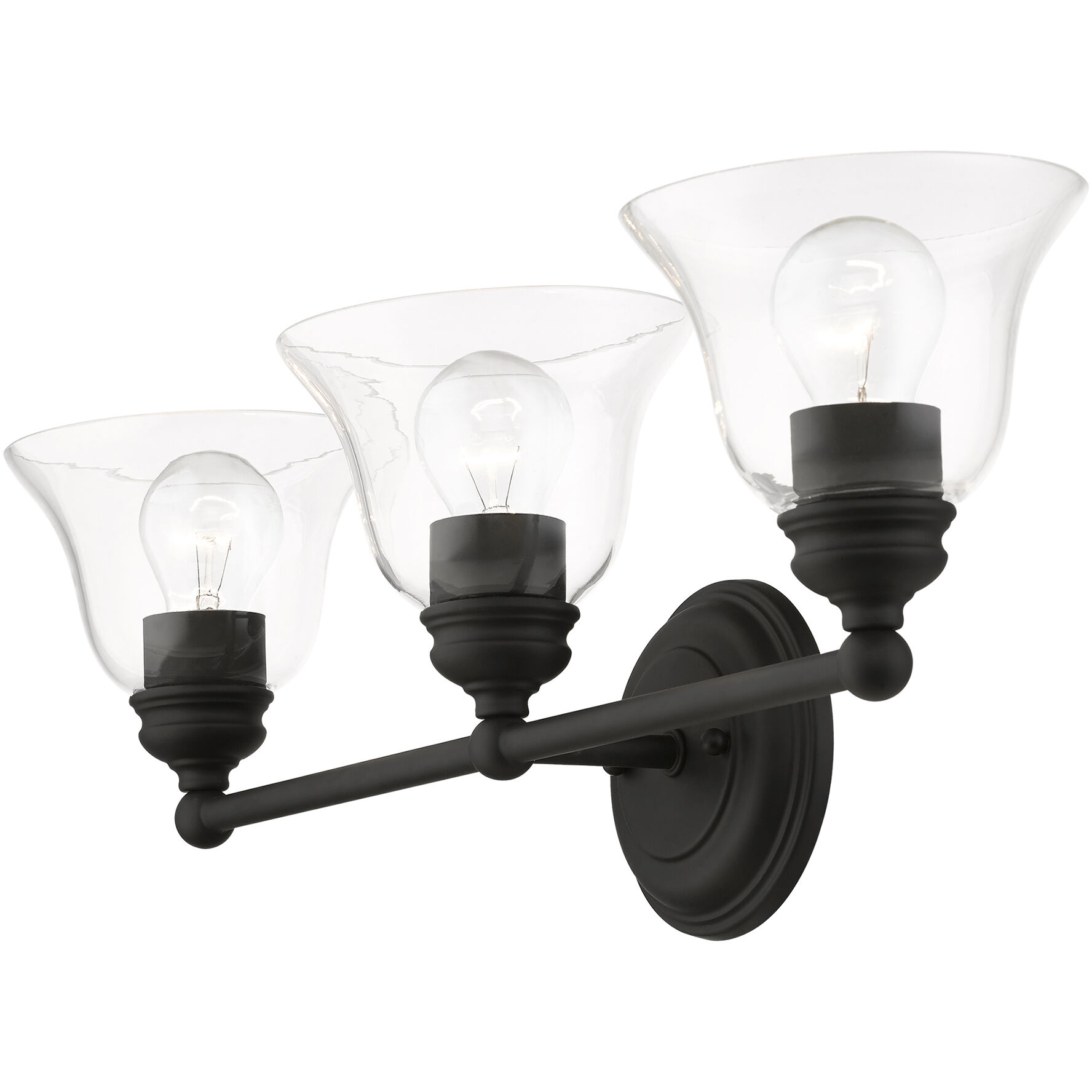 Moreland 3 Light 24 inch Black Vanity Sconce Wall Light
