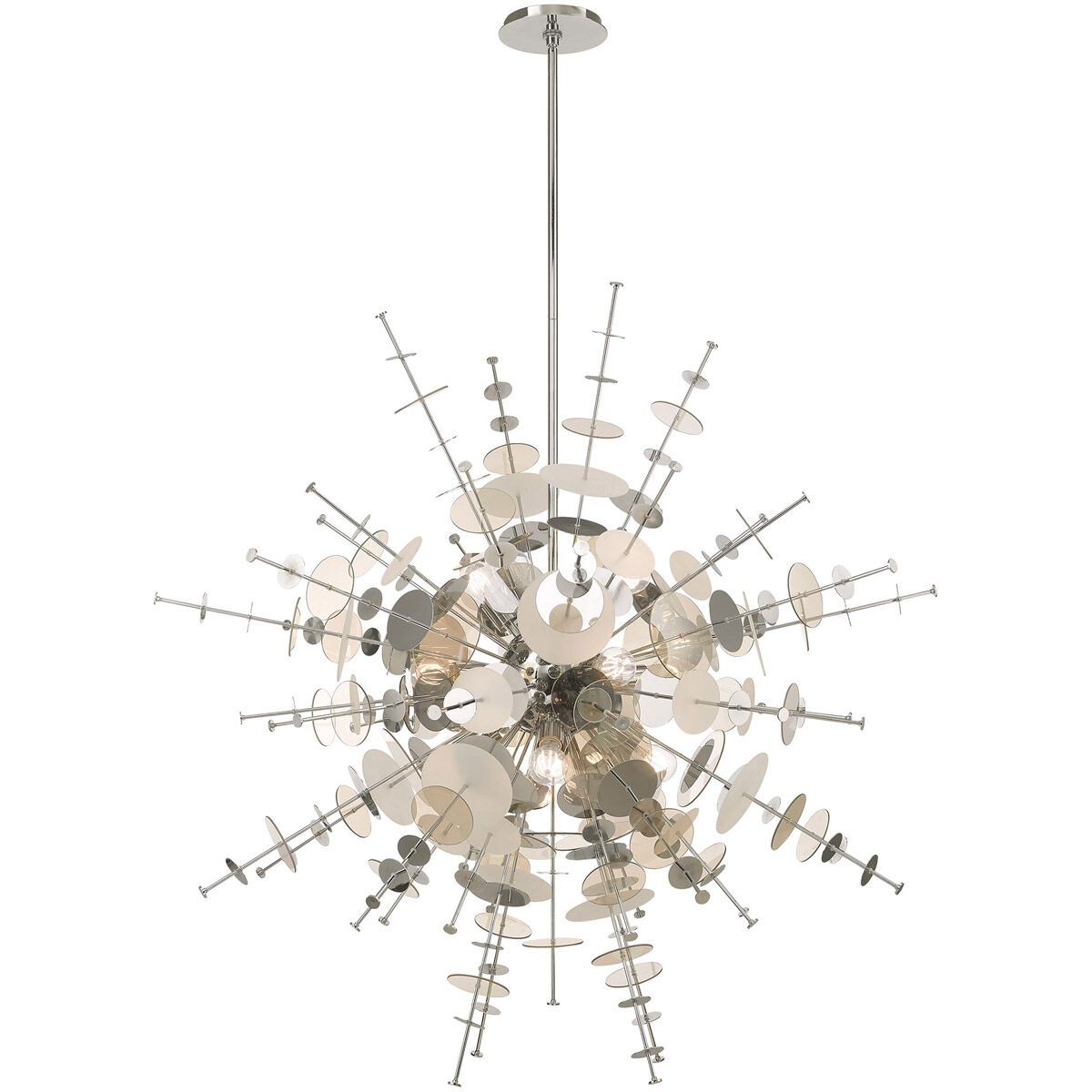 Circulo 12 Light 50 inch Polished Chrome Grand Foyer Pendant Chandelier Ceiling Light