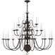 Williamsburgh 22 Light 42 inch Bronze Chandelier Ceiling Light