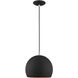 Allison 1 Light 10 inch Black Mini Pendant Ceiling Light