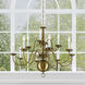 Williamsburgh 12 Light 32 inch Antique Brass Chandelier Ceiling Light