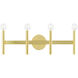 Copenhagen 4 Light 24 inch Satin Brass ADA Vanity Sconce Wall Light